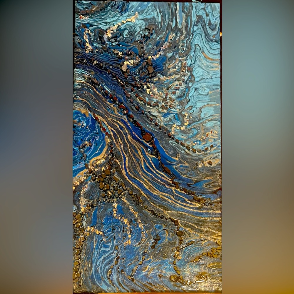 Handmade 10” by 20” canvas wall art